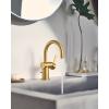 imageMoen 6221 CIA Collection Single Handle Bathroom Sink Faucet ChromeBrushed Gold