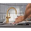 imageMoen 6221 CIA Collection Single Handle Bathroom Sink Faucet ChromeBrushed Gold