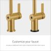 imageMoen 6221 CIA Collection Single Handle Bathroom Sink Faucet ChromeBrushed Gold