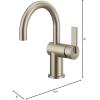 imageMoen 6221 CIA Collection Single Handle Bathroom Sink Faucet ChromeBrushed Nickel