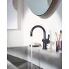 imageMoen 6221 CIA Collection Single Handle Bathroom Sink Faucet ChromeMatte Black