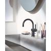 imageMoen 6221 CIA Collection Single Handle Bathroom Sink Faucet ChromeMatte Black