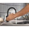 imageMoen 6221 CIA Collection Single Handle Bathroom Sink Faucet ChromeMatte Black