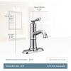 imageMoen 6402BL Belfield OneHandle Bathroom Sink Faucet with Drain Assembly and Optional Deckplate Matte Black