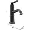 imageMoen 6402BL Belfield OneHandle Bathroom Sink Faucet with Drain Assembly and Optional Deckplate Matte Black