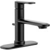 imageMoen 6504BL Greenfield Single Handle Bathroom Sink Faucet Matte Black