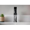 imageMoen 6702BN Genta LX One Handle Single Hole Modern Bathroom Sink Faucet with Optional Deckplate Brushed NickelMatte Black