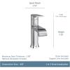 imageMoen 6702BN Genta LX One Handle Single Hole Modern Bathroom Sink Faucet with Optional Deckplate Brushed NickelMatte Black