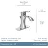imageMoen 6903BL Voss One Handle Single Hole Bathroom Sink Faucet with Optional Deckplate Matte Black