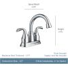 imageMoen 84115 Idora Bathroom Sink Faucet 4Inch Centerset ChromeChrome