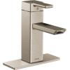 imageMoen 90 Degree Chrome OneHandle Modern Bathroom Faucet with Drain Assembly S6700Brushed Nickel