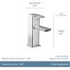 imageMoen 90 Degree Chrome OneHandle Modern Bathroom Faucet with Drain Assembly S6700Brushed Nickel