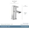 imageMoen 90 Degree Chrome OneHandle Modern Bathroom Faucet with Drain Assembly S6700Chrome