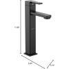 imageMoen 90 Degree Matte Black OneHandle Single Hole Vessel Sink Modern Bathroom Faucet S6712BL