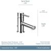 imageMoen Align Chrome OneHandle Single Hole Low Profile Modern Bathroom Faucet with Drain Assembly 6191Matte Black