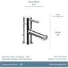imageMoen Align Chrome OneHandle Single Hole Low Profile Modern Bathroom Faucet with Drain Assembly 6191Matte Black