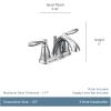imageMoen Brantford Chrome TwoHandle LowArc Traditional Centerset Bathroom Faucet with Drain Assembly 6610Faucet