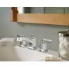imageMoen Conway Chrome Two Handle Widespread Bathroom Sink Faucet with Valve Included 84926Chrome