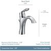 imageMoen Eva Chrome OneHandle Single Hole Bathroom Sink Faucet with Optional Deckplate and Available Vessel Sink Extension Kit 6400