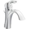 imageMoen Eva Chrome OneHandle Single Hole Bathroom Sink Faucet with Optional Deckplate and Available Vessel Sink Extension Kit 6400