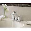 imageMoen Eva OilRubbed Bronze TwoHandle Centerset Lavatory Faucet with Drain Assembly Sink Faucet Bathroom 3Hole for Standard 4inch Countertop Setup 6410ORBChrome