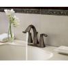 imageMoen Eva OilRubbed Bronze TwoHandle Centerset Lavatory Faucet with Drain Assembly Sink Faucet Bathroom 3Hole for Standard 4inch Countertop Setup 6410ORBOil Rubbed Bronze