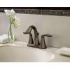 imageMoen Eva OilRubbed Bronze TwoHandle Centerset Lavatory Faucet with Drain Assembly Sink Faucet Bathroom 3Hole for Standard 4inch Countertop Setup 6410ORBOil Rubbed Bronze