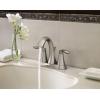 imageMoen Eva OilRubbed Bronze TwoHandle Centerset Lavatory Faucet with Drain Assembly Sink Faucet Bathroom 3Hole for Standard 4inch Countertop Setup 6410ORBBrushed Nickel