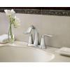 imageMoen Eva OilRubbed Bronze TwoHandle Centerset Lavatory Faucet with Drain Assembly Sink Faucet Bathroom 3Hole for Standard 4inch Countertop Setup 6410ORBChrome
