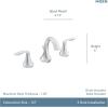 imageMoen Eva OilRubbed Bronze TwoHandle High Arc Widespread Bathroom Sink Faucet for 3Hole Setups with Valve Included TV6420ORBBrushed Nickel
