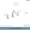 imageMoen Eva OilRubbed Bronze TwoHandle High Arc Widespread Bathroom Sink Faucet for 3Hole Setups with Valve Included TV6420ORBChrome