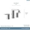 imageMoen Genta LX Matte Black TwoHandle High Arc Widespread Bathroom Sink Faucet for 3Hole Setups with Valve Included TV6708BL