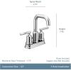 imageMoen Gibson Matte Black TwoHandle Centerset High Arc Modern Bathroom Faucet with Drain Assembly Contemporary Black Sink Faucet for 3Hole Countertops 6150BLMatte Black