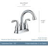 imageMoen Idora Matte Black TwoHandle Centerset Bathroom Sink Faucet with Drain Assembly 84115BL
