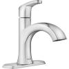 imageMoen Karis Chrome OneHandle Single Hole Bathroom Sink Faucet with Optional Deckplate 84346Chrome