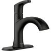 imageMoen Karis Chrome OneHandle Single Hole Bathroom Sink Faucet with Optional Deckplate 84346Matte Black