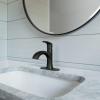 imageMoen Karis Chrome OneHandle Single Hole Bathroom Sink Faucet with Optional Deckplate 84346Matte Black