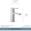 imageMoen Revyl Matte Black OneHandle Single Hole Modern Bathroom Sink Faucet with Optional Deckplate and Spring Loaded Drain Assembly 84771BLChrome