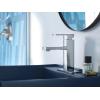 imageMoen Revyl Matte Black OneHandle Single Hole Modern Bathroom Sink Faucet with Optional Deckplate and Spring Loaded Drain Assembly 84771BLChrome