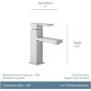 imageMoen Revyl Matte Black OneHandle Single Hole Modern Bathroom Sink Faucet with Optional Deckplate and Spring Loaded Drain Assembly 84771BLMatte Black