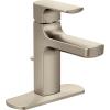 imageMoen Rizon Chrome OneHandle Modern Bathroom Faucet with Drain Assembly 6900Brushed Nickel