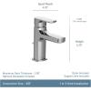 imageMoen Rizon Chrome OneHandle Modern Bathroom Faucet with Drain Assembly 6900Matte Black