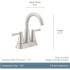 imageMoen Ronan Matte Black TwoHandle 4 in Centerset Modern Bathroom Faucet with PushDown Drain 84022BLBrushed Nickel
