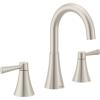 imageMoen Ronan Matte Black TwoHandle 4 in Centerset Modern Bathroom Faucet with PushDown Drain 84022BLBrushed Nickel
