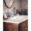 imageMoen Ronan Matte Black TwoHandle 4 in Centerset Modern Bathroom Faucet with PushDown Drain 84022BLBrushed Nickel