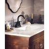 imageMoen Ronan Matte Black TwoHandle 4 in Centerset Modern Bathroom Faucet with PushDown Drain 84022BLMatte Black