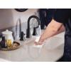 imageMoen Ronan Matte Black TwoHandle 4 in Centerset Modern Bathroom Faucet with PushDown Drain 84022BLMatte Black