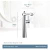 imageMoen S6982 Flara OneHandle Single Hole Vessel Sink Bathroom Faucet ChromeBrushed Gold
