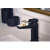 imageMoen S8000 Via OneHandle Modern Bathroom Faucet Matte Black and ChromeMatte BlackChrome