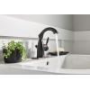 imageMoen Sarona Mediterranean Bronze OneHandle Single Hole Rustic Farmhouse Bathroom Faucet with Optional Deckplate Traditional Bathroom Sink Faucet and Drain Assembly 84144BRBMediterranean Bronze